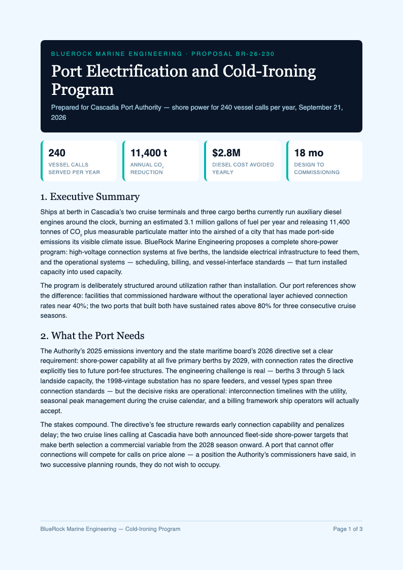 Deep ocean business proposal